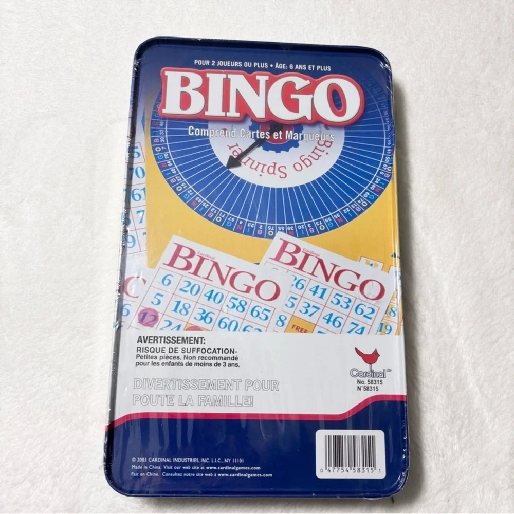 Cardinal Bingo Full Size Game‎ with cards,Spinner and Markers Family Fun Games